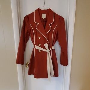 Rust trench coat